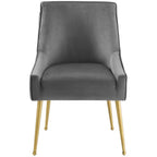 Discern Pleated Back Upholstered Performance Velvet Dining Chair