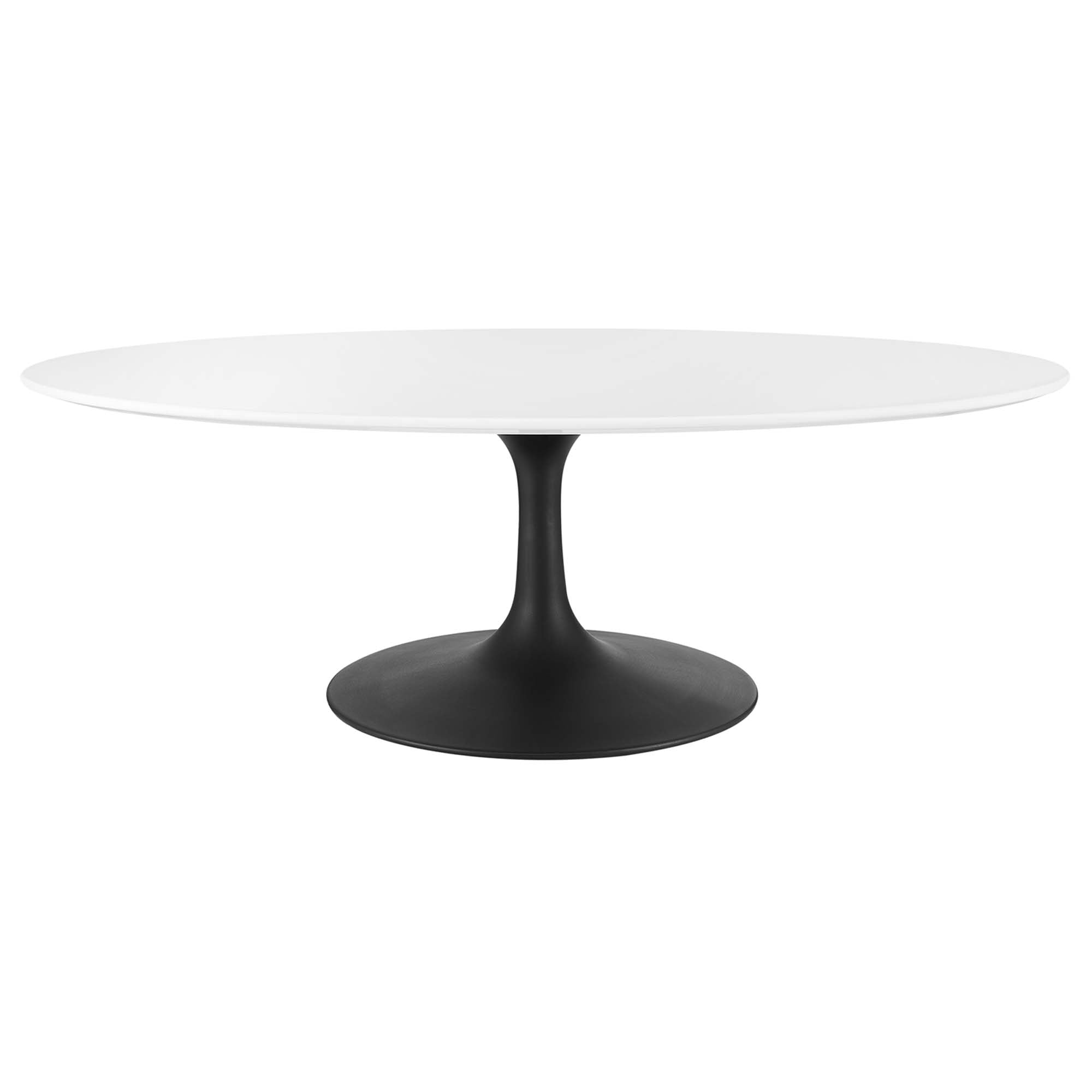 Lippa Oval Wood Coffee Table - EEI-3536-BLK-WHI