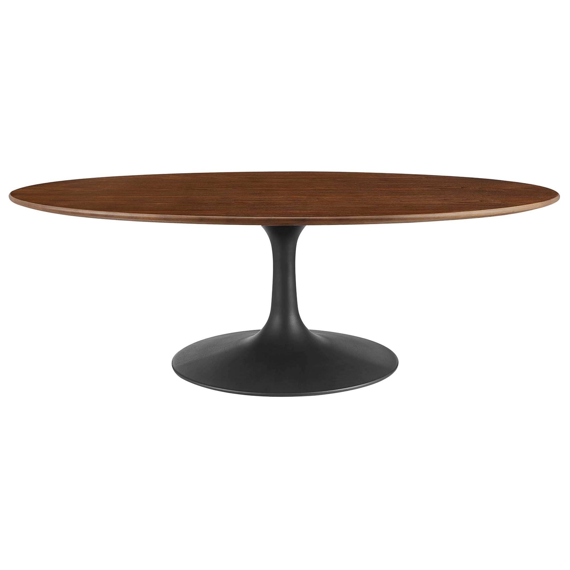 Lippa Oval Wood Coffee Table - EEI-3538-BLK-WAL