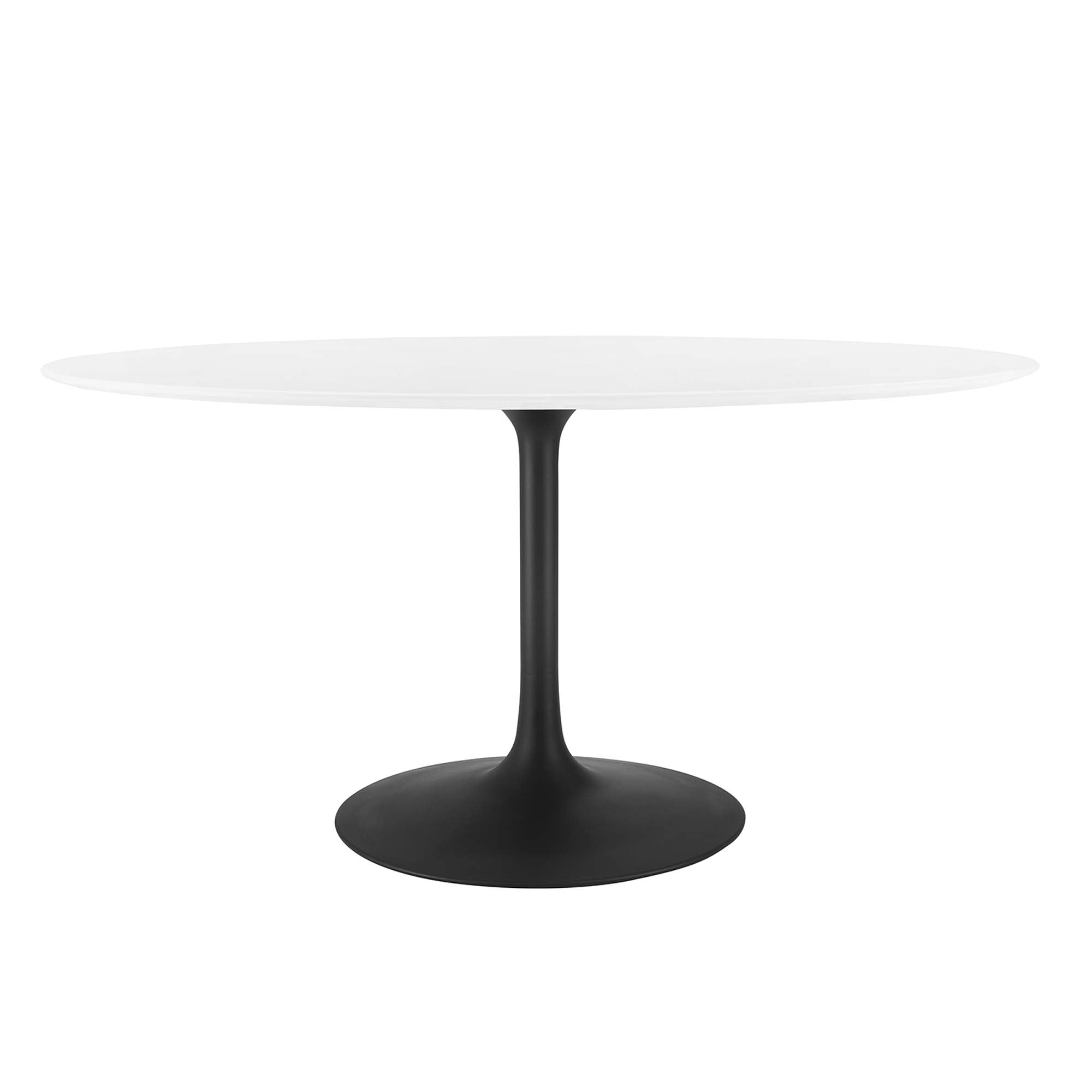 Lippa Oval Wood Dining Table - EEI-3539-BLK-WHI