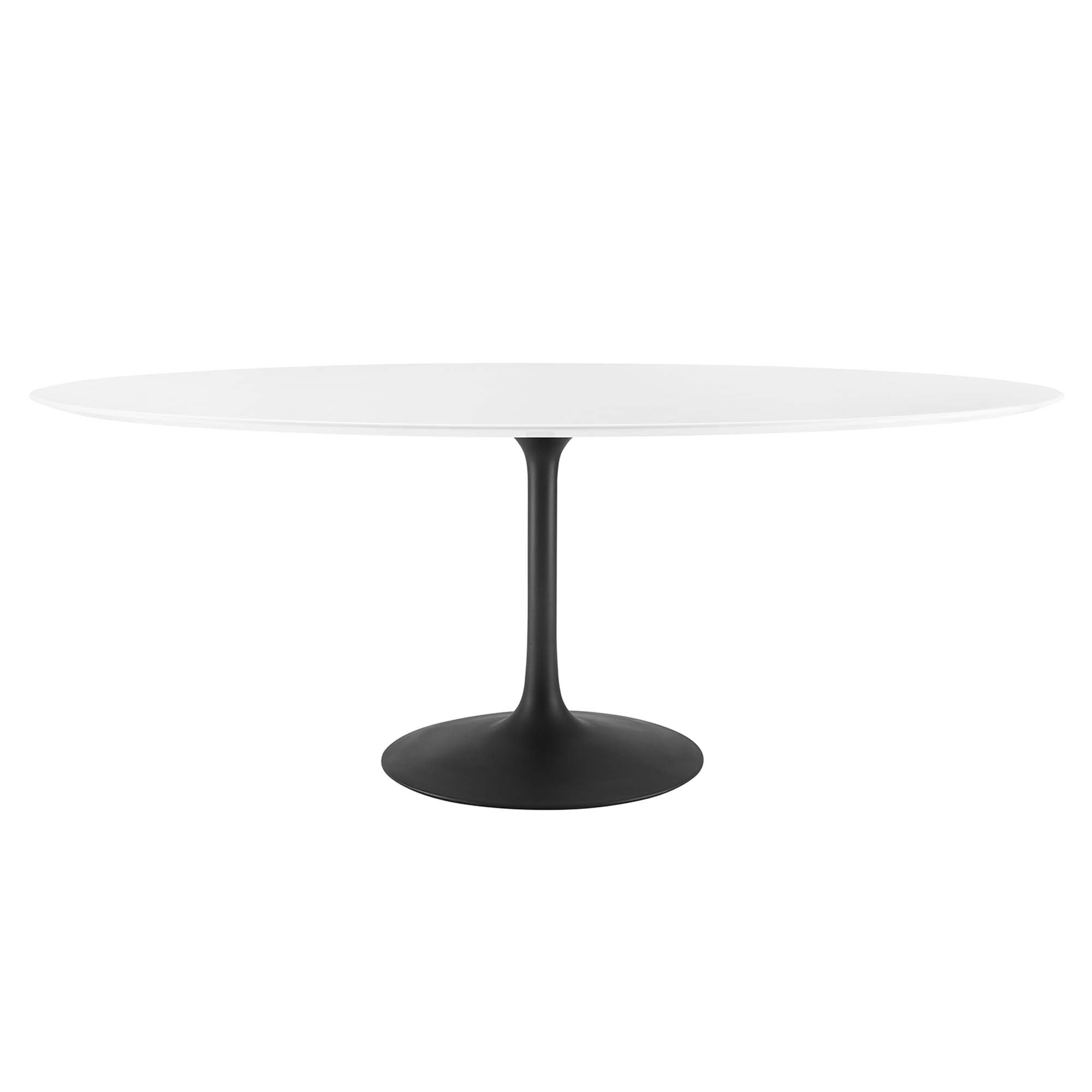 Lippa Oval Wood Dining Table - EEI-3540-BLK-WHI