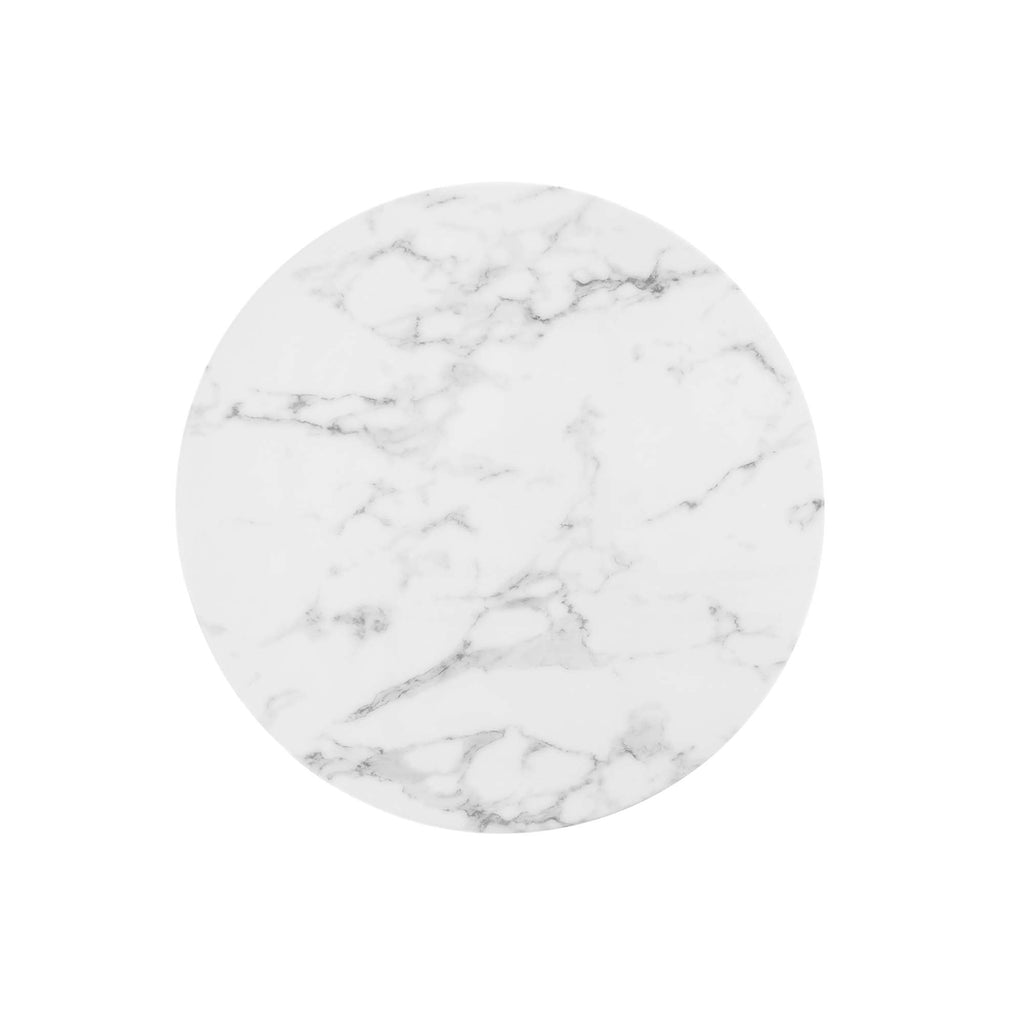 Lippa Round Artificial Marble Bar Table