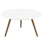 Lippa Round Wood Coffee Table with Tripod Base