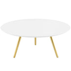 Lippa Round Wood Coffee Table with Tripod Base