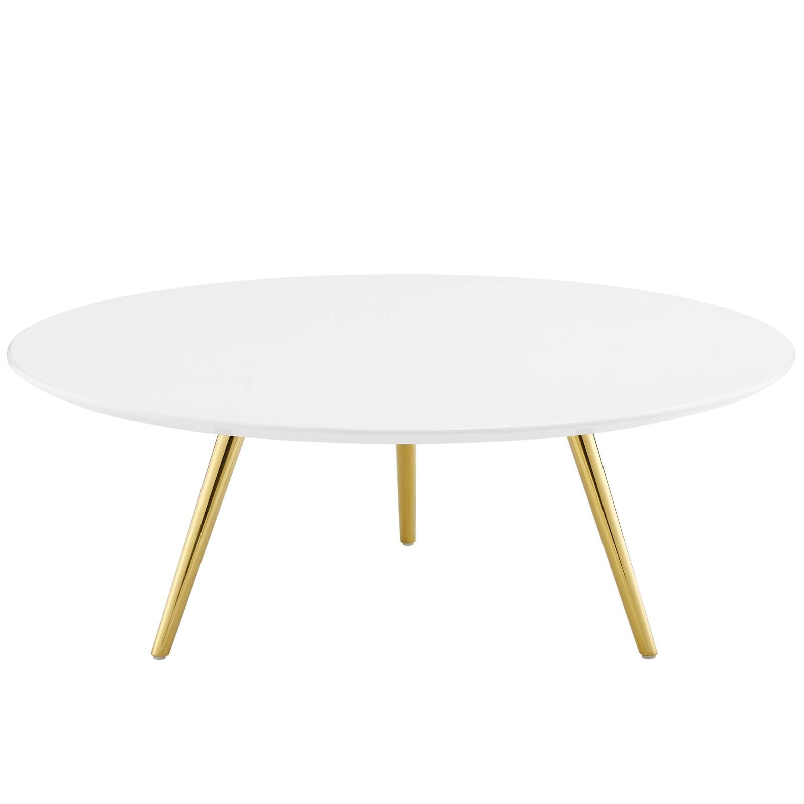 Lippa Round Wood Coffee Table with Tripod Base