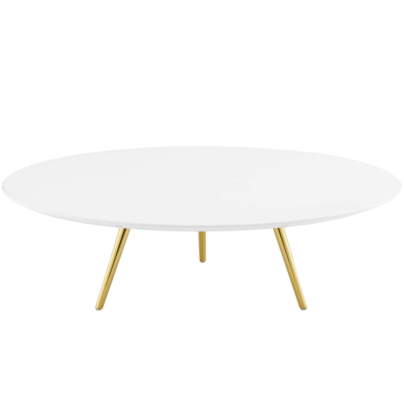 Lippa Round Wood Coffee Table with Tripod Base