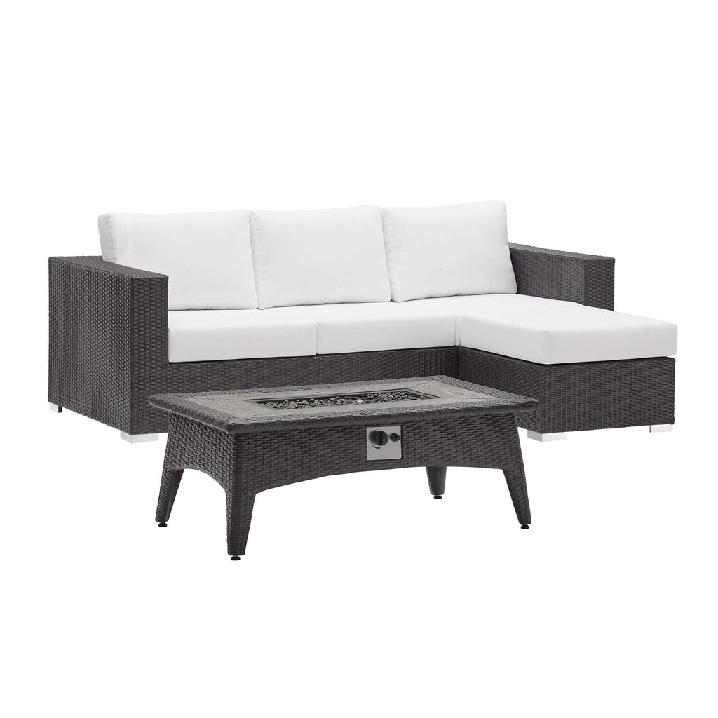 outdoor 3 Piece Set Outdoor Patio with Fire Pit