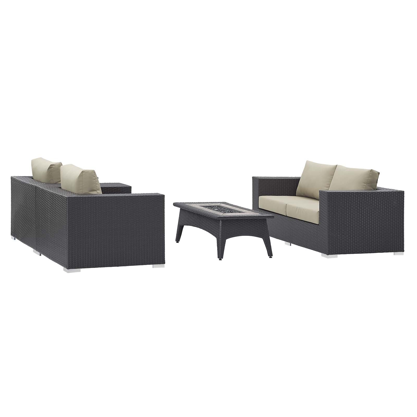 outdoor 4 Piece Set Outdoor Patio with Fire Pit