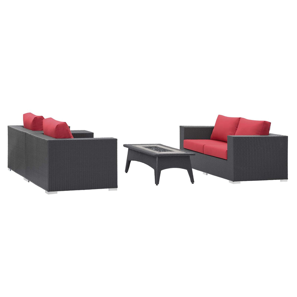 outdoor 4 Piece Set Outdoor Patio with Fire Pit