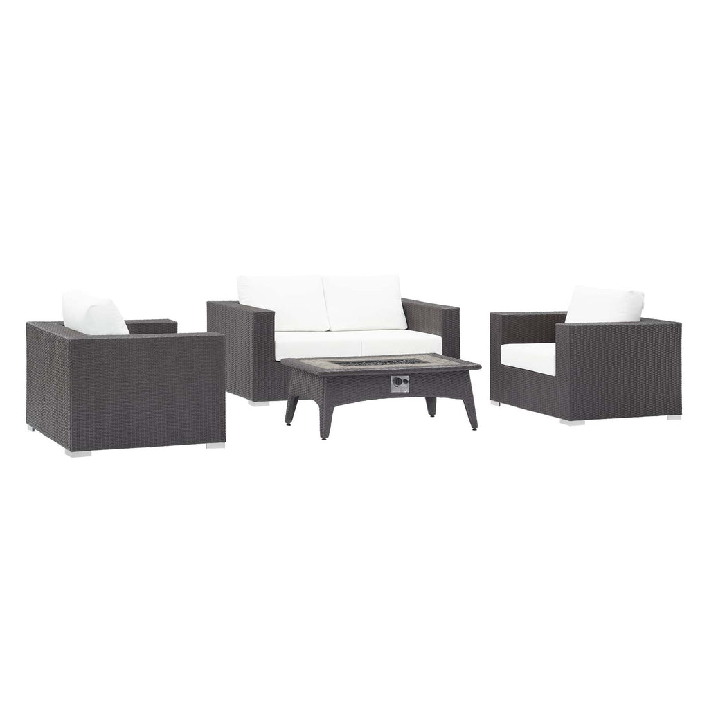 outdoor 4 Piece Set Outdoor Patio with Fire Pit