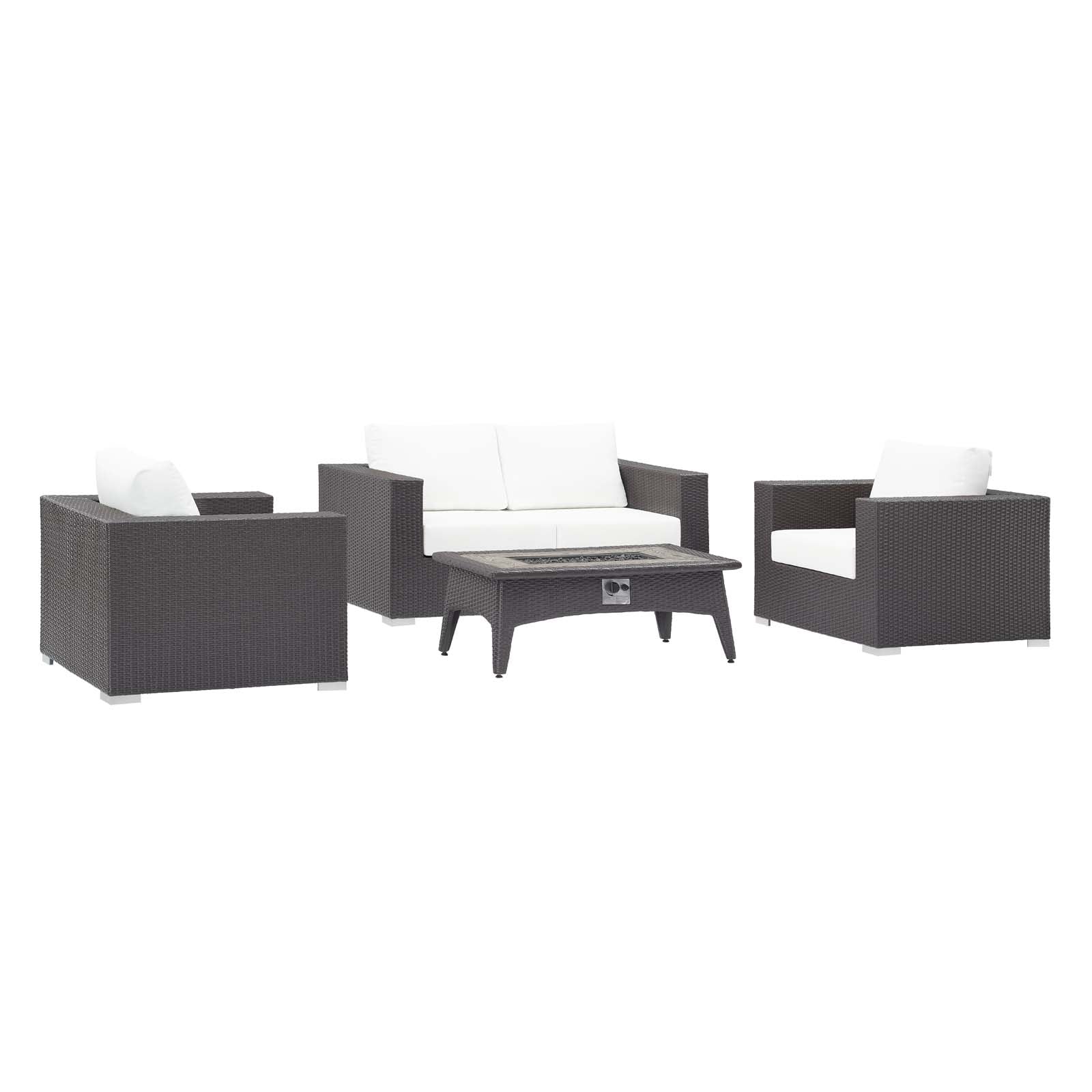 outdoor 4 Piece Set Outdoor Patio with Fire Pit