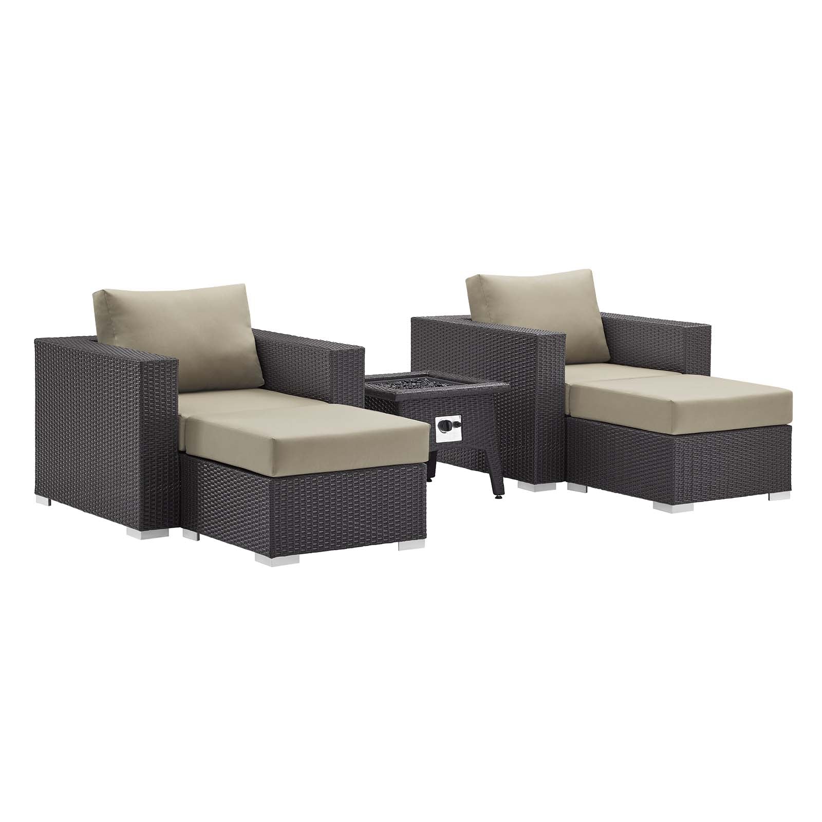 outdoor 5 Piece Set Outdoor Patio with Fire Pit