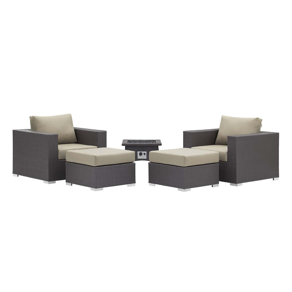 outdoor 5 Piece Set Outdoor Patio with Fire Pit