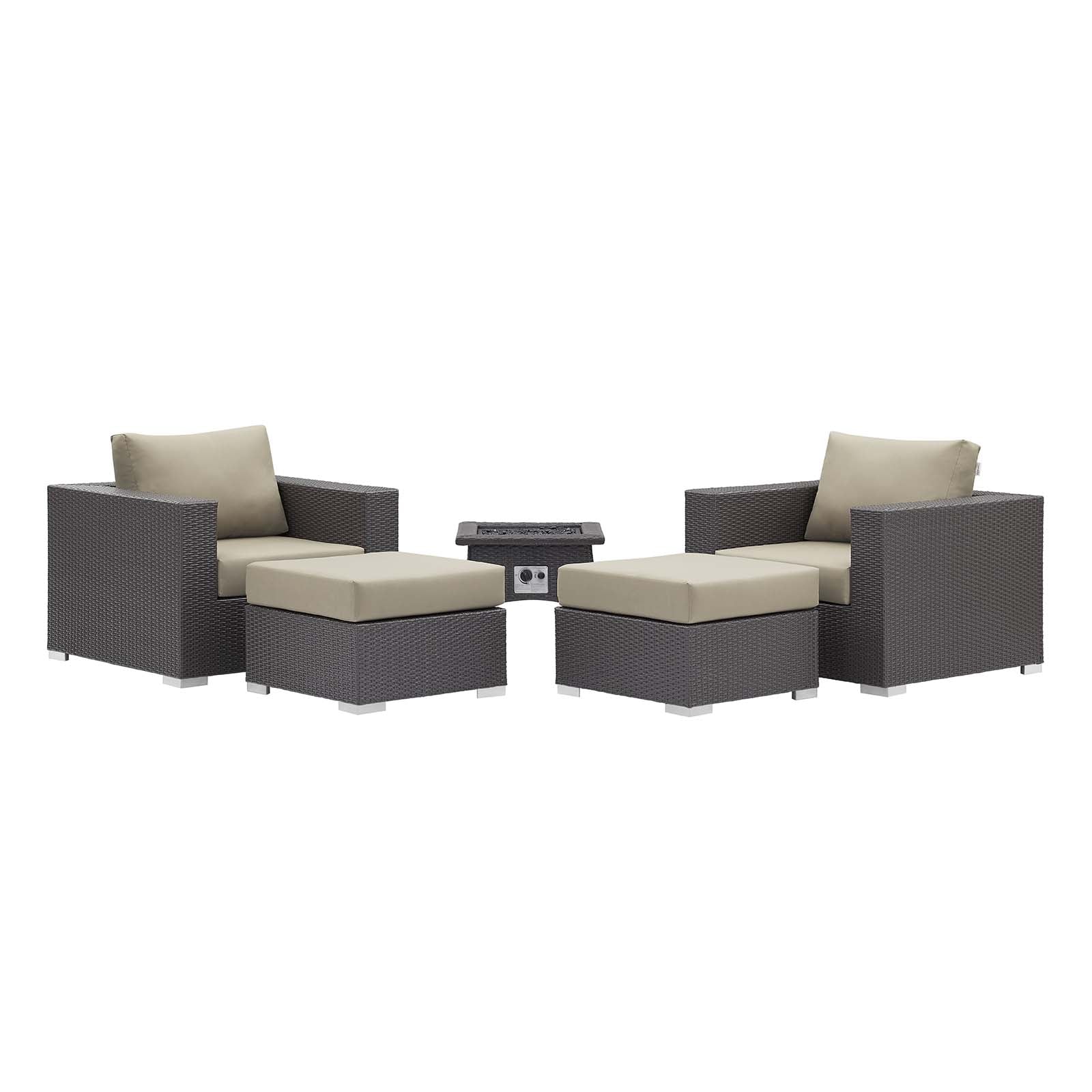 outdoor 5 Piece Set Outdoor Patio with Fire Pit