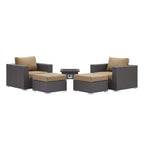 outdoor 5 Piece Set Outdoor Patio with Fire Pit