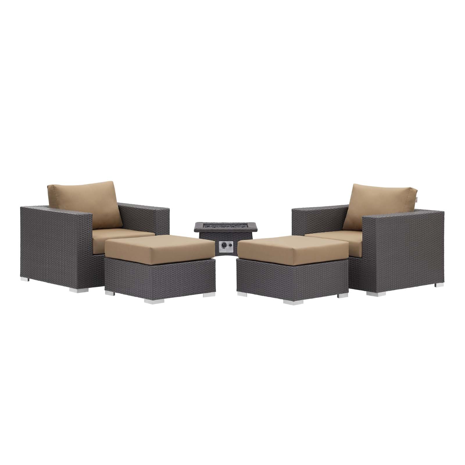 outdoor 5 Piece Set Outdoor Patio with Fire Pit
