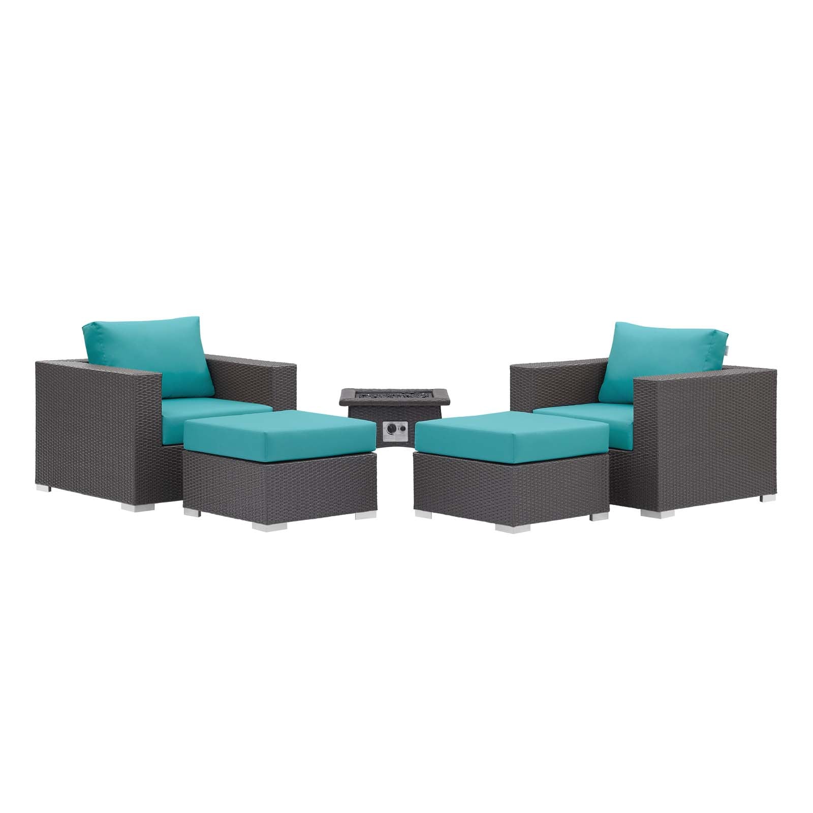 outdoor 5 Piece Set Outdoor Patio with Fire Pit