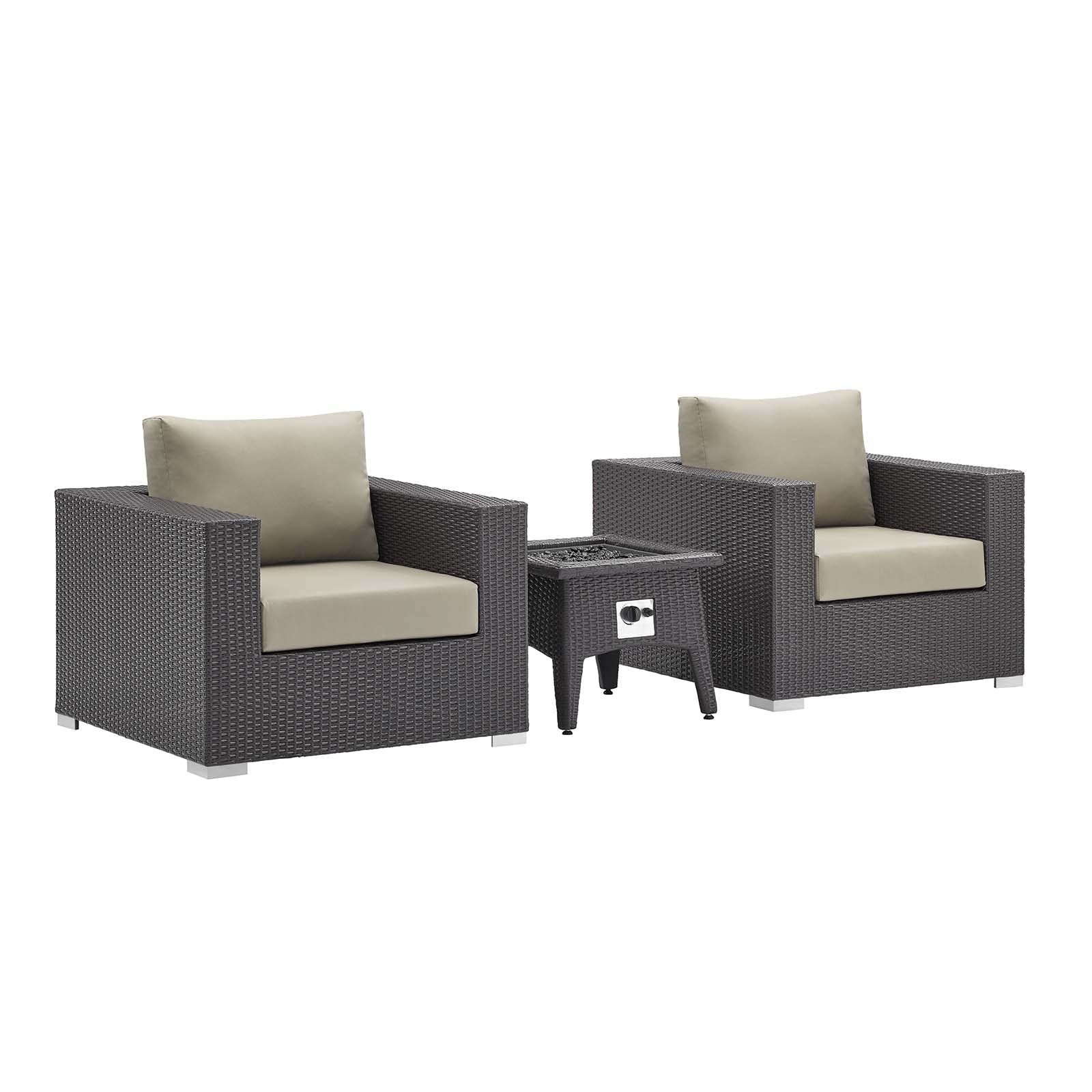 outdoor 3 Piece Set Outdoor Patio with Fire Pit
