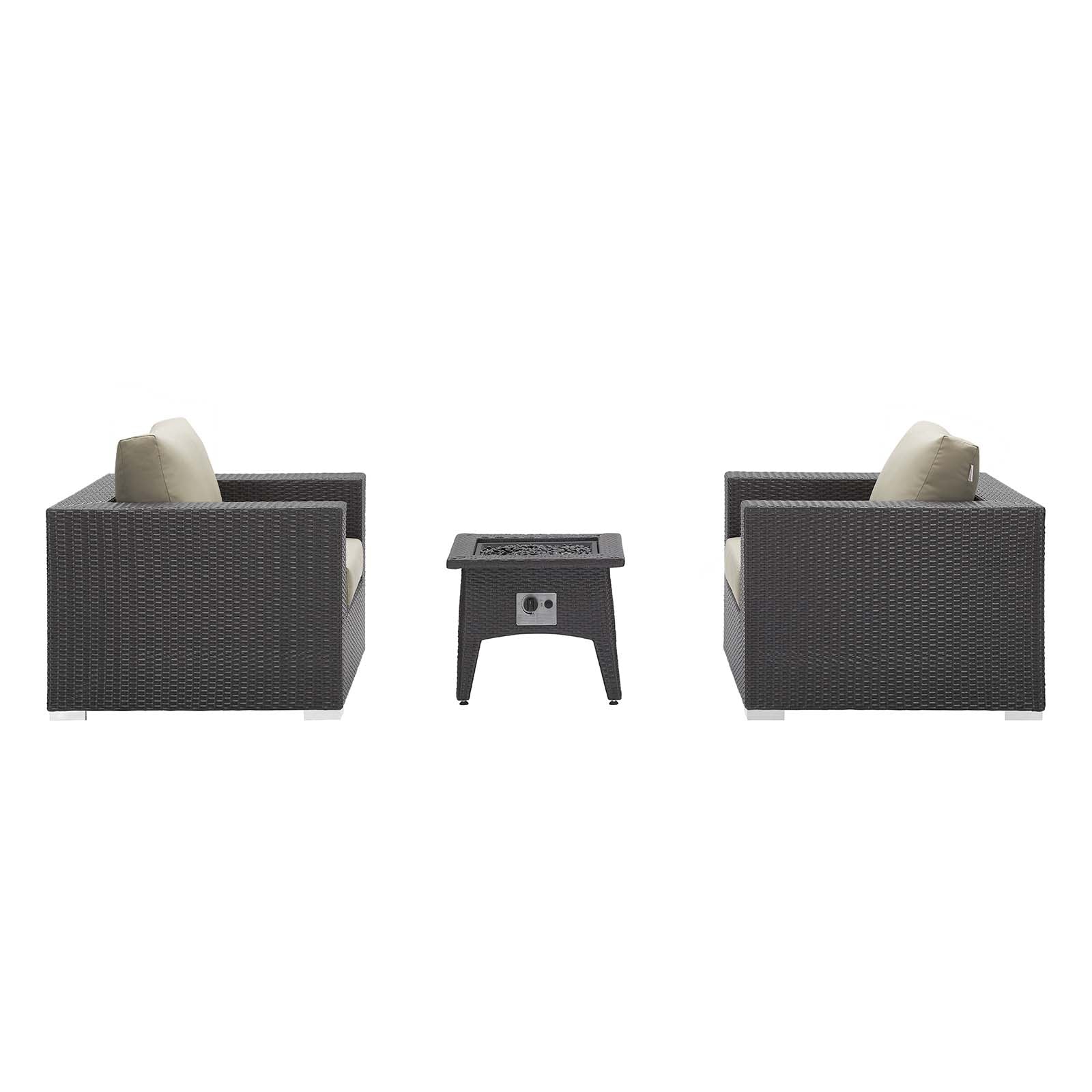 outdoor 3 Piece Set Outdoor Patio with Fire Pit
