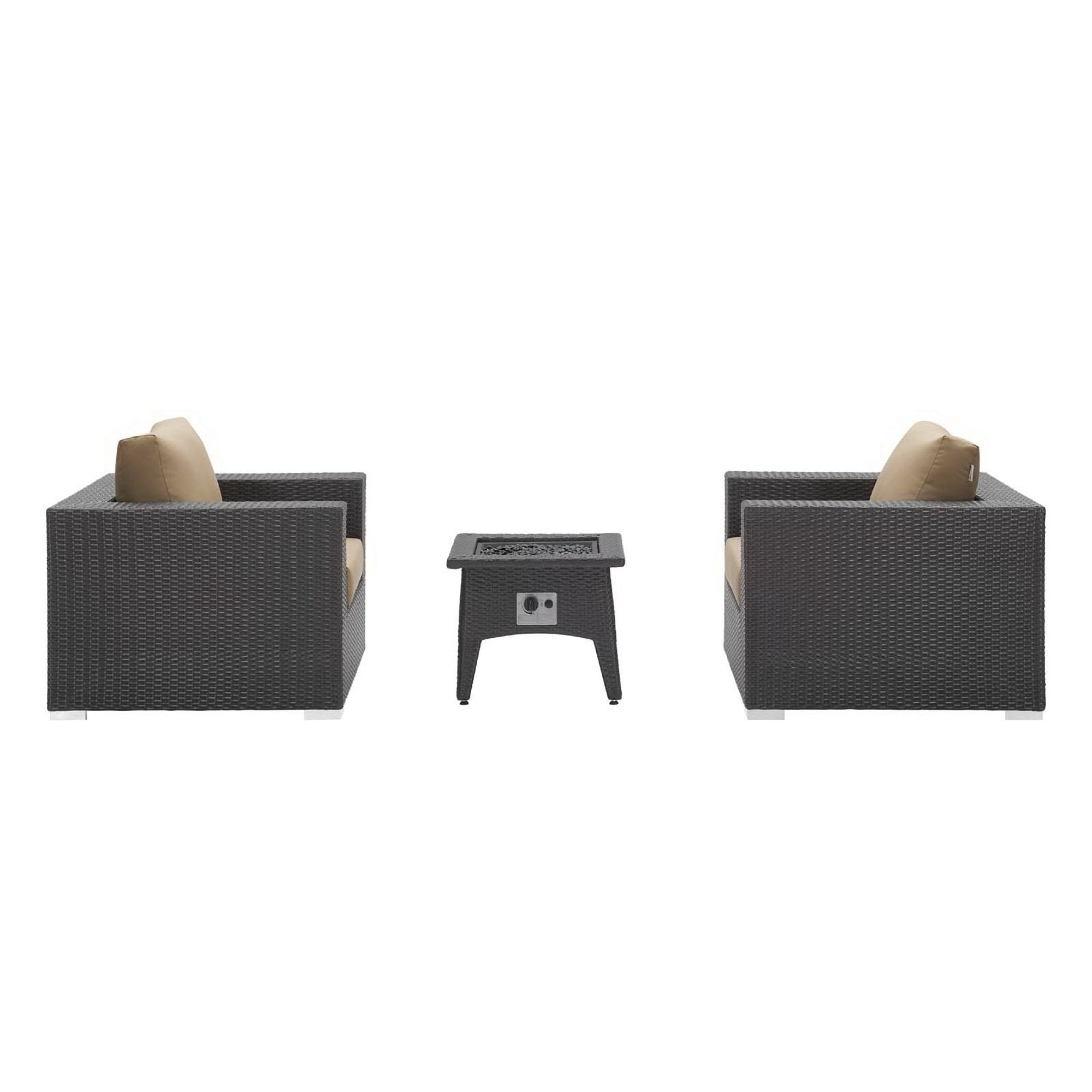 outdoor 3 Piece Set Outdoor Patio with Fire Pit