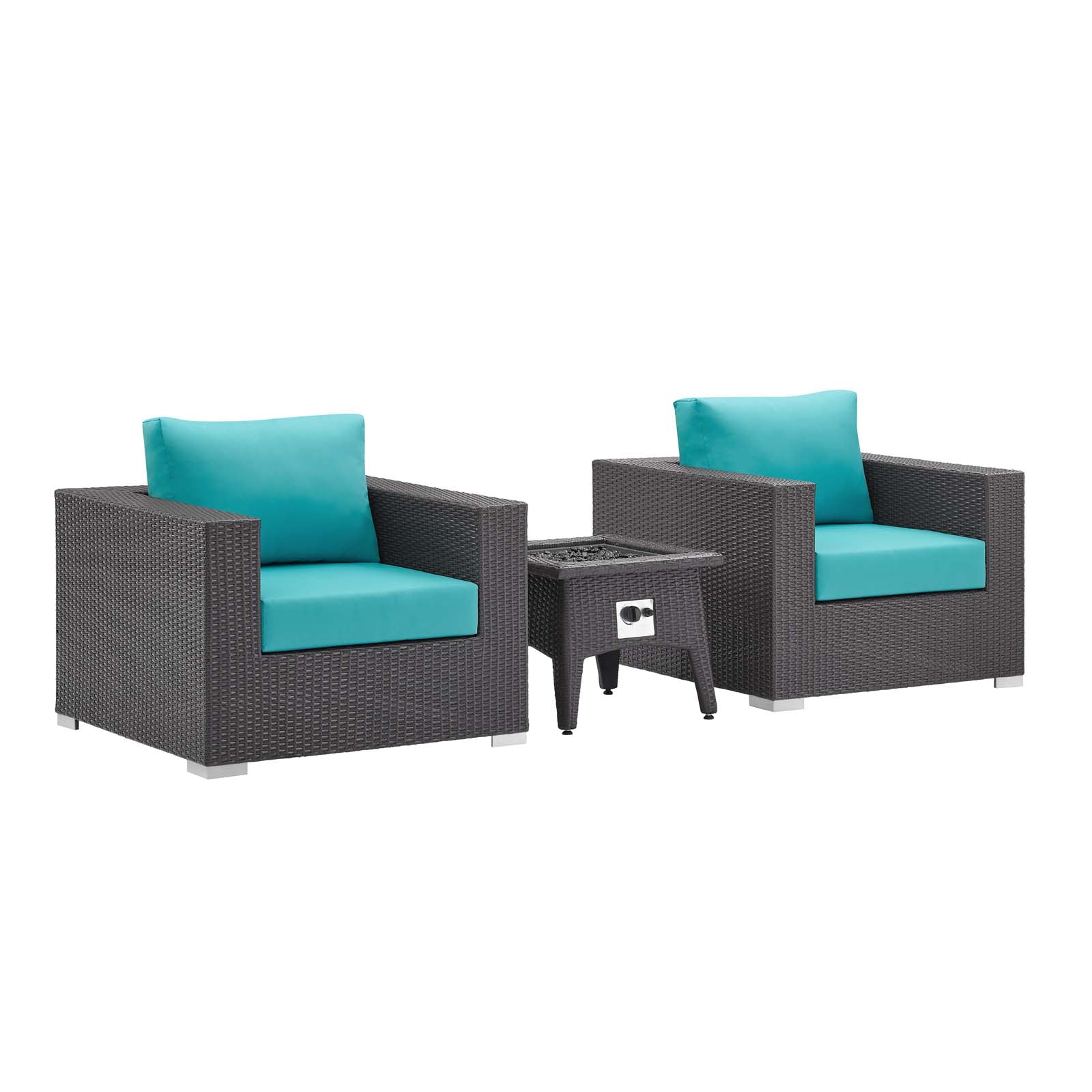 outdoor 3 Piece Set Outdoor Patio with Fire Pit