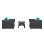 outdoor 3 Piece Set Outdoor Patio with Fire Pit