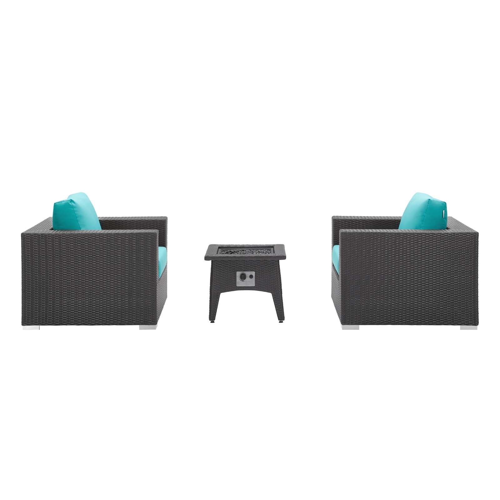 outdoor 3 Piece Set Outdoor Patio with Fire Pit