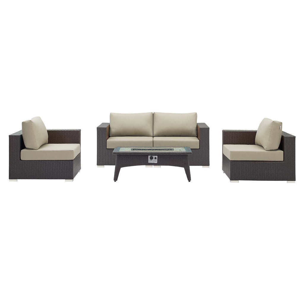 outdoor 5 Piece Set Outdoor Patio with Fire Pit