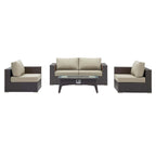 outdoor 5 Piece Set Outdoor Patio with Fire Pit