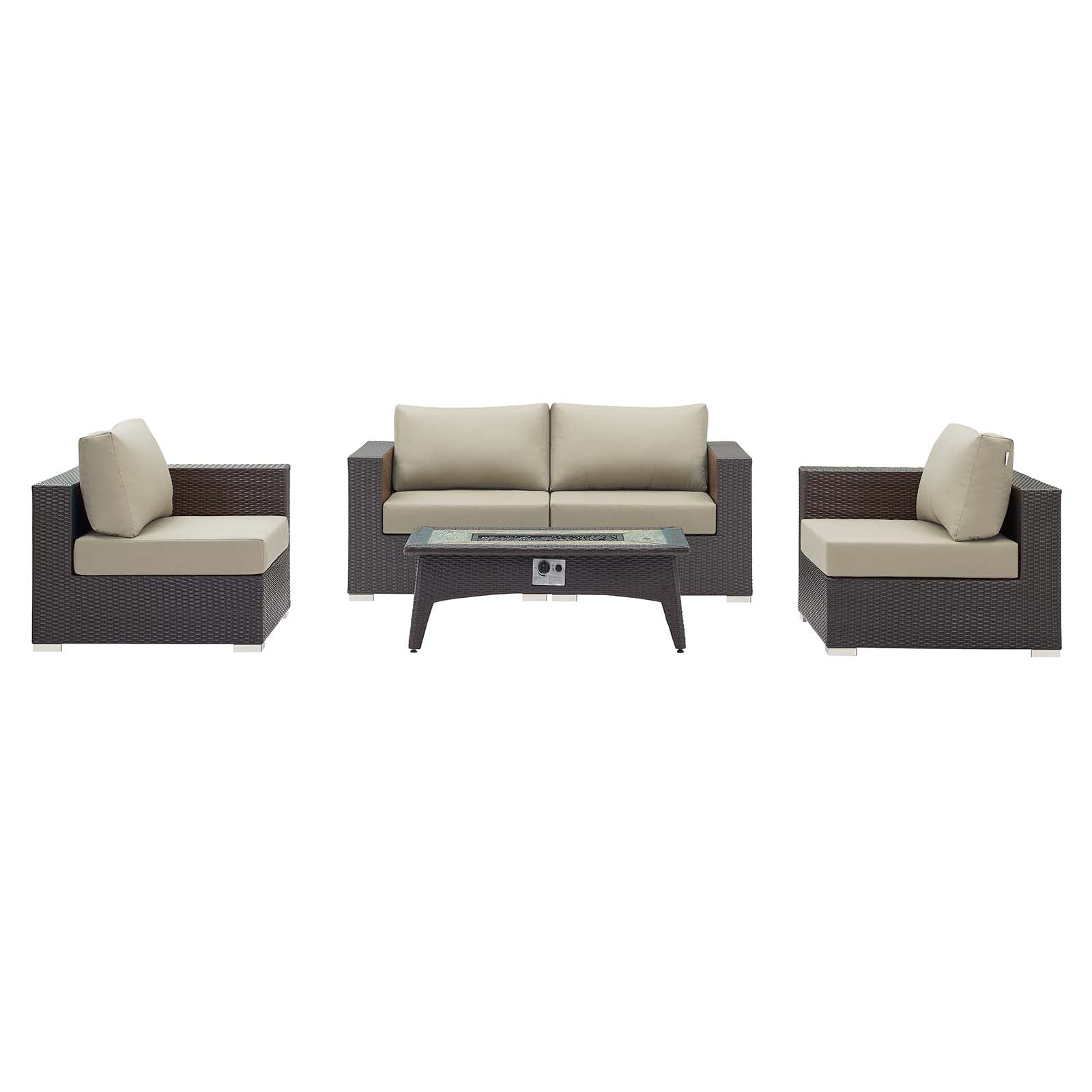 outdoor 5 Piece Set Outdoor Patio with Fire Pit