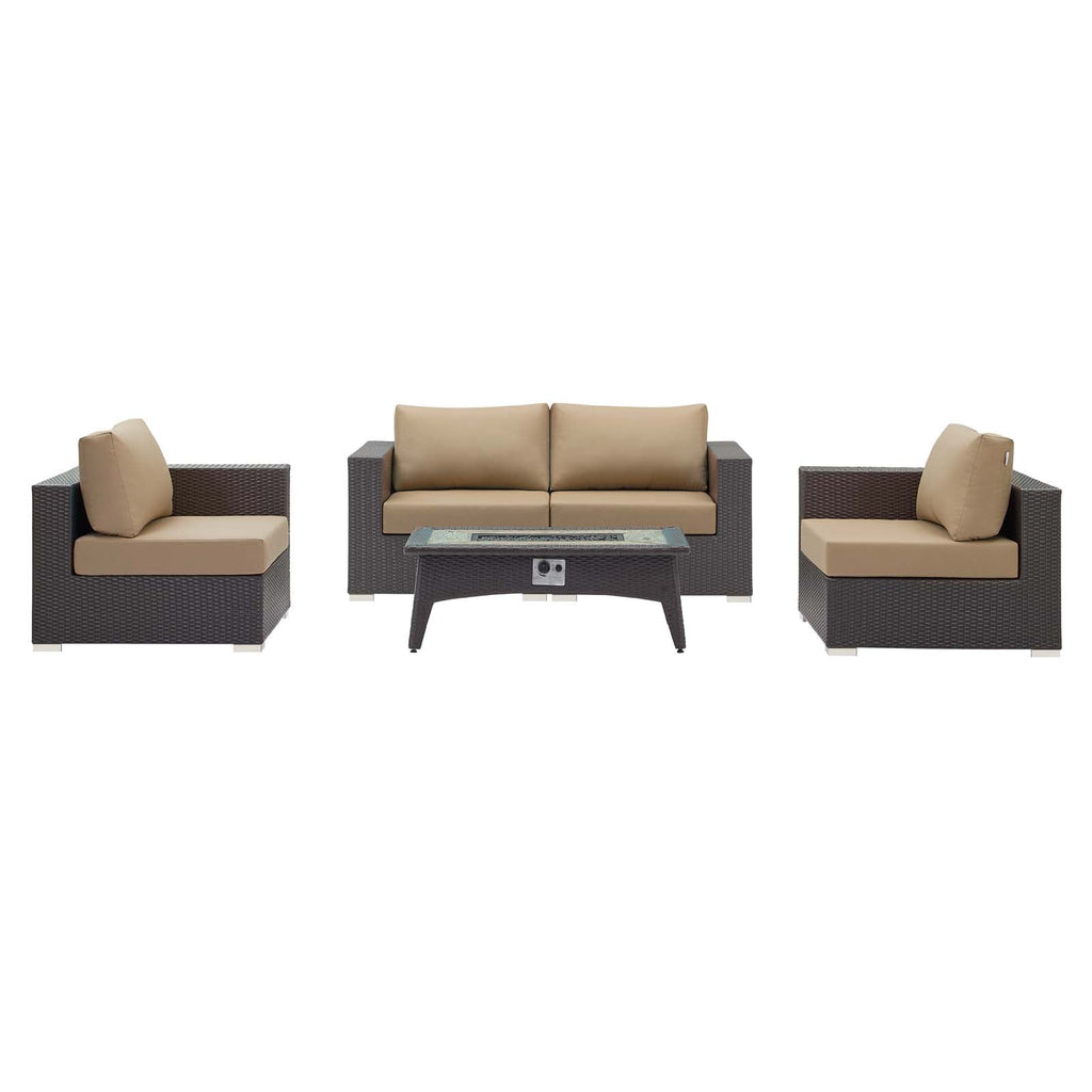 outdoor 5 Piece Set Outdoor Patio with Fire Pit