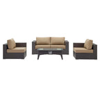 outdoor 5 Piece Set Outdoor Patio with Fire Pit