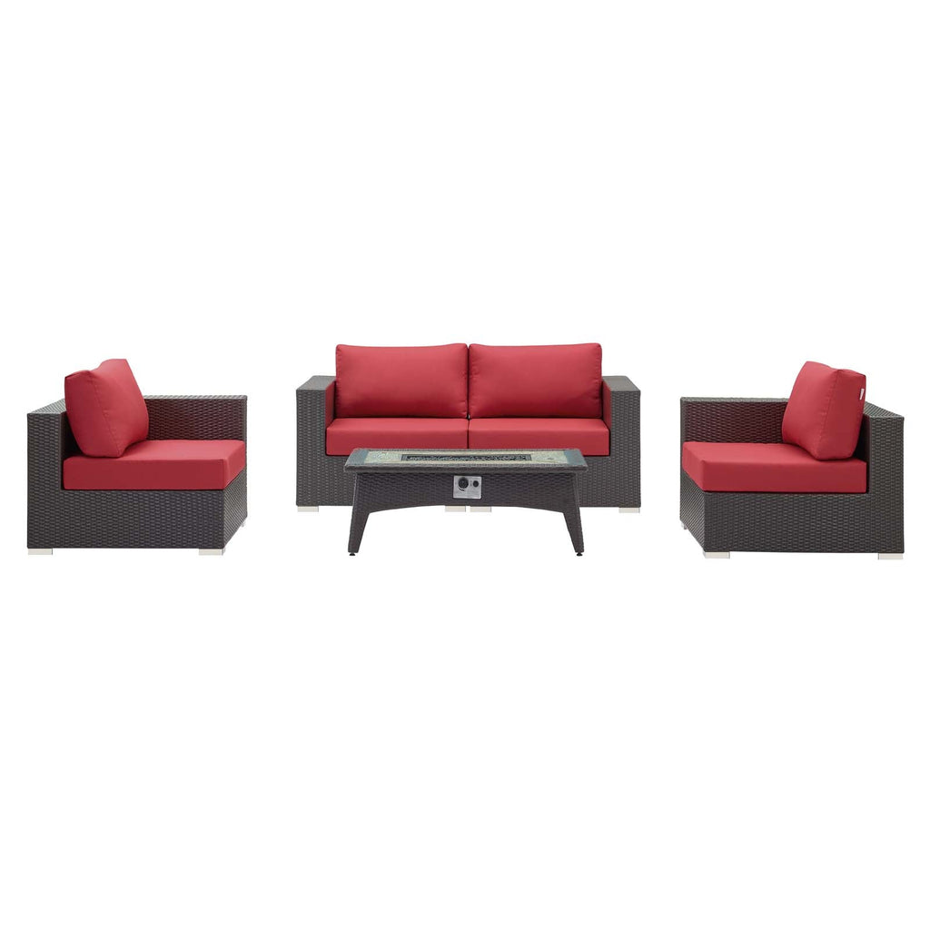 outdoor 5 Piece Set Outdoor Patio with Fire Pit