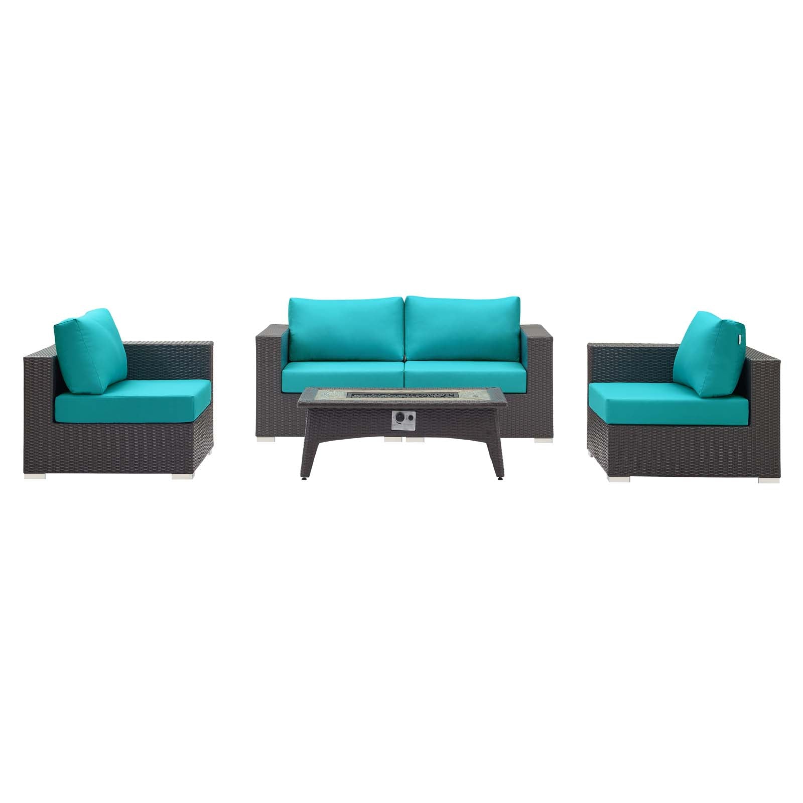 outdoor 5 Piece Set Outdoor Patio with Fire Pit