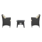 outdoor 3 Piece Set Outdoor Patio with Fire Pit