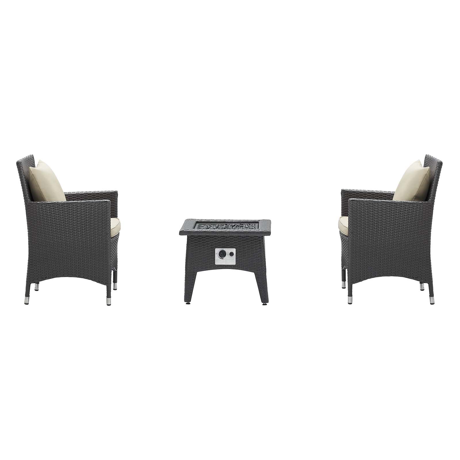 Convene 5 Piece Set Outdoor Patio with Fire Pit