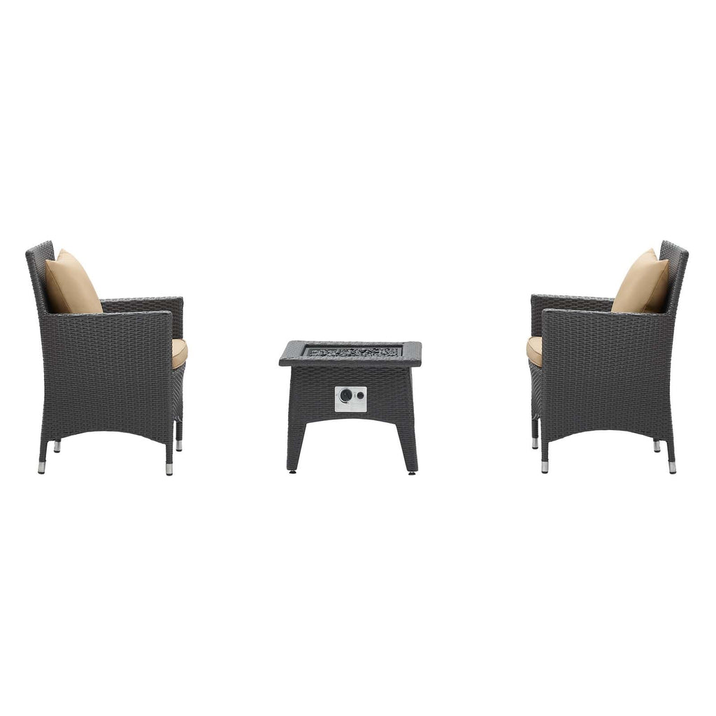 outdoor 3 Piece Set Outdoor Patio with Fire Pit