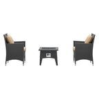 outdoor 3 Piece Set Outdoor Patio with Fire Pit