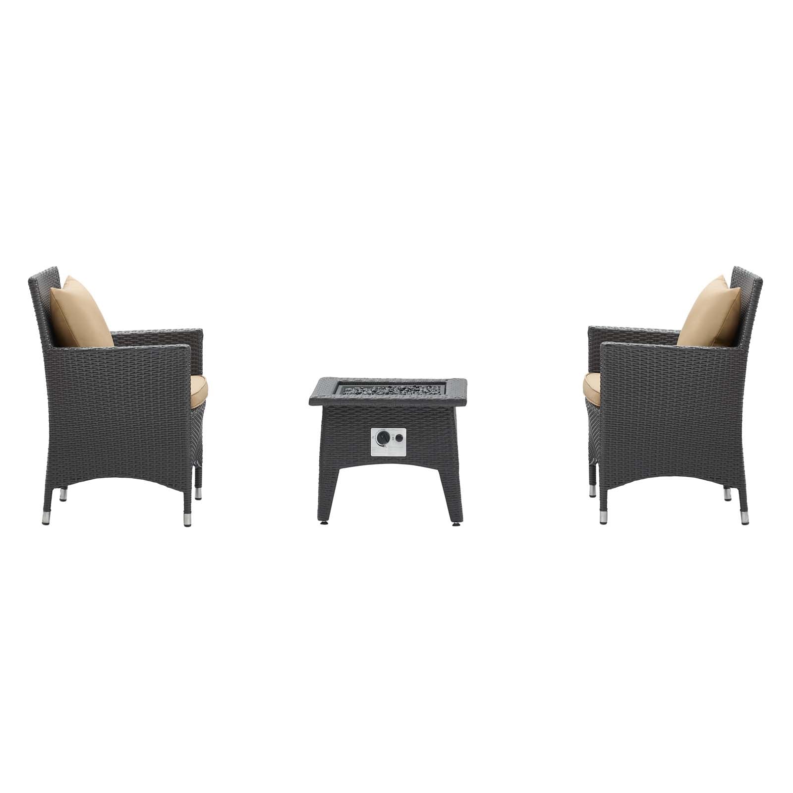 outdoor 3 Piece Set Outdoor Patio with Fire Pit