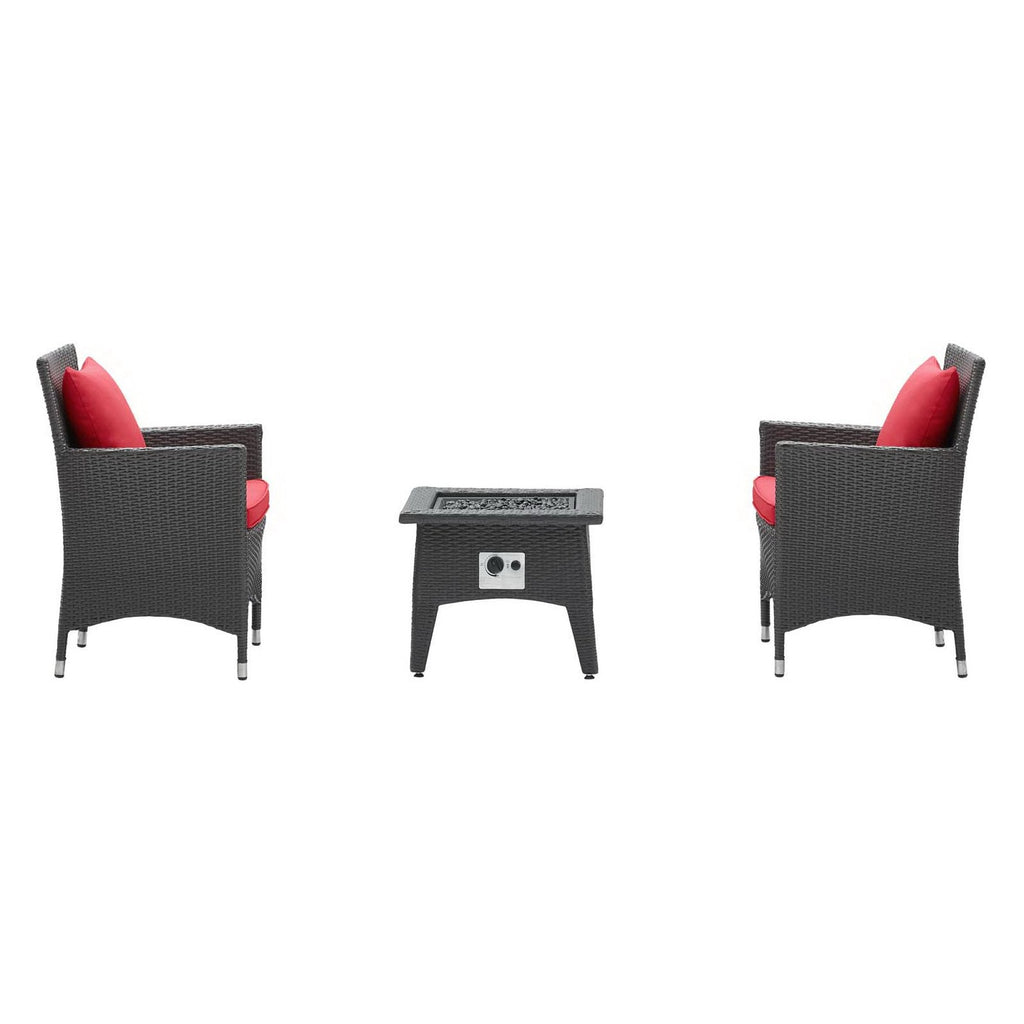 outdoor 3 Piece Set Outdoor Patio with Fire Pit