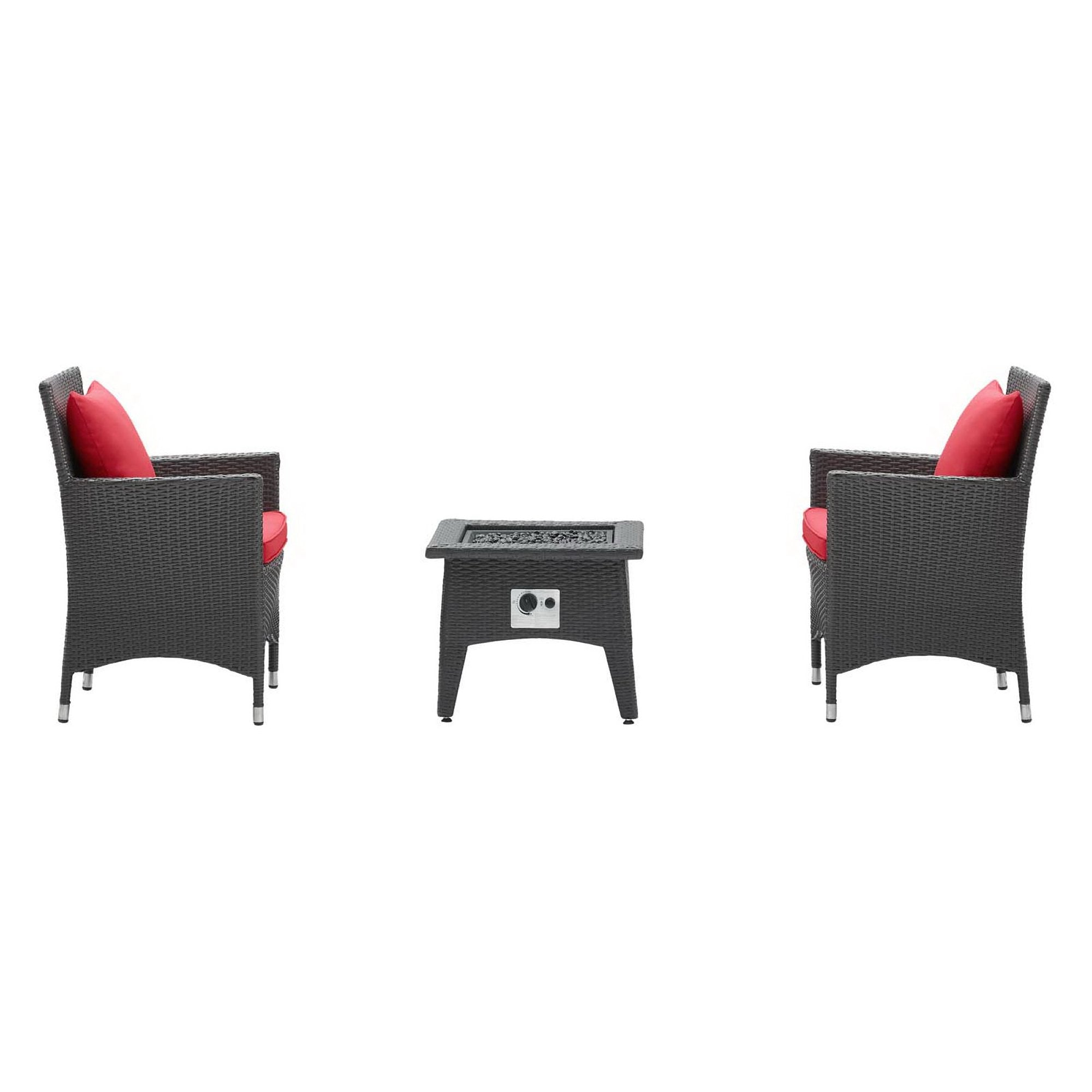 outdoor 3 Piece Set Outdoor Patio with Fire Pit