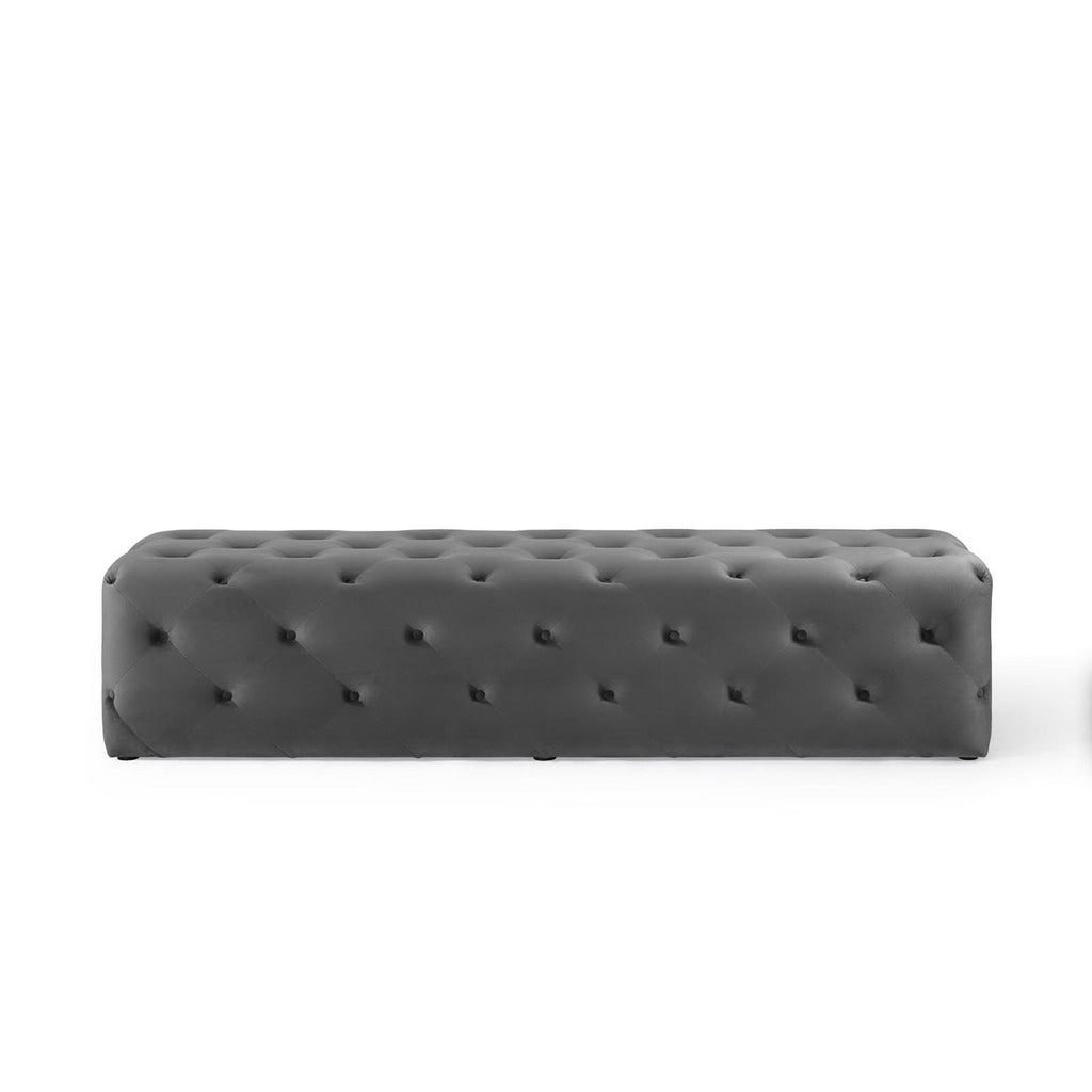 Amour 72" Tufted Button Entryway Performance Velvet Bench