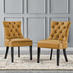 Regent Tufted Performance Velvet Dining Side Chairs - Set of 2