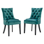 Regent Tufted Performance Velvet Dining Side Chairs - Set of 2 - EEI-3780-TEA