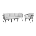 Riverside 4 Piece Outdoor Patio Aluminum Set