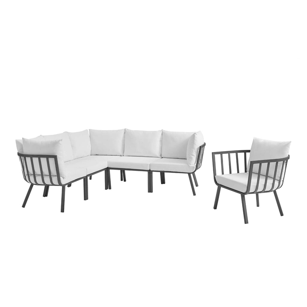 Riverside 7 Piece Outdoor Patio Aluminum Set