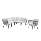 Riverside 7 Piece Outdoor Patio Aluminum Set