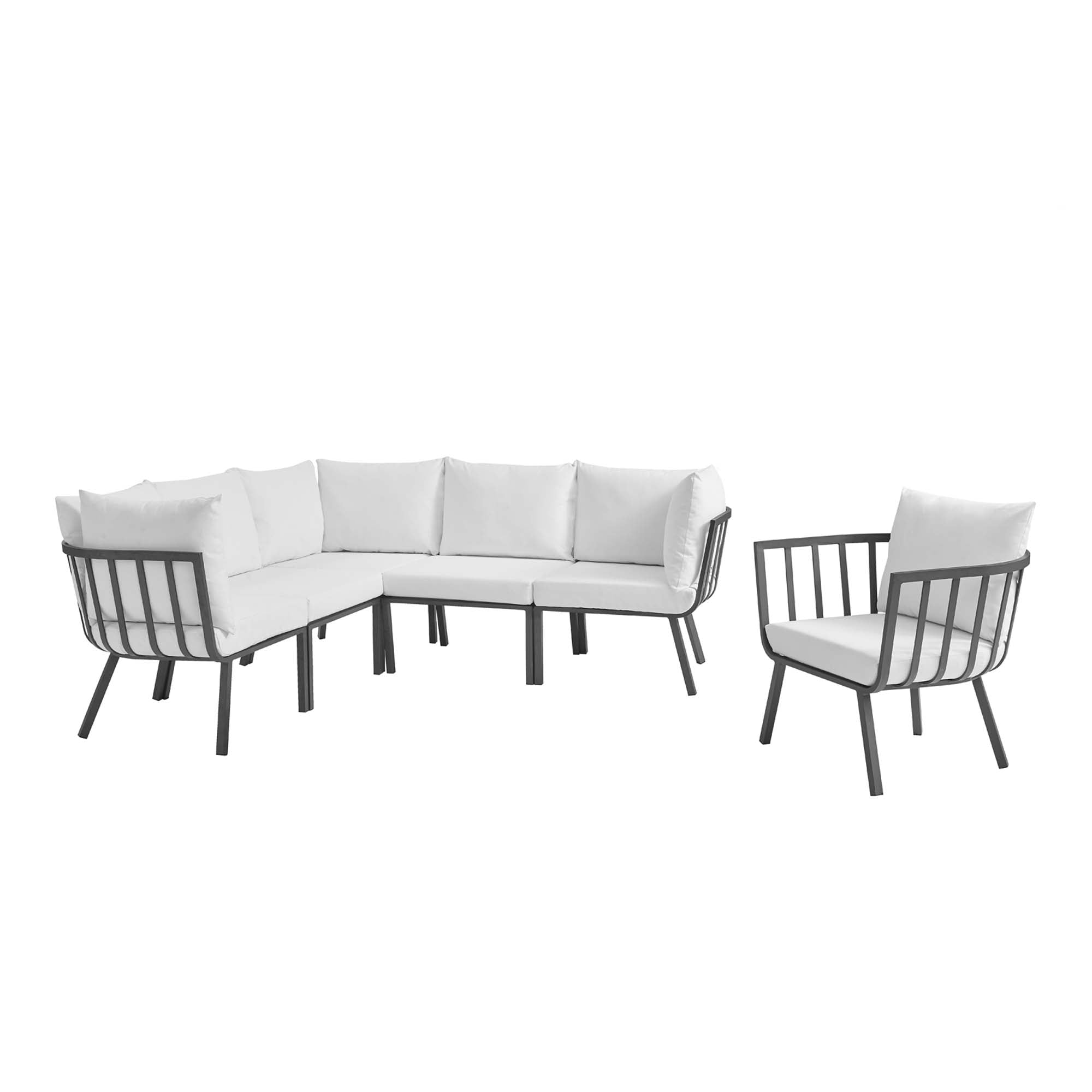 Riverside 7 Piece Outdoor Patio Aluminum Set