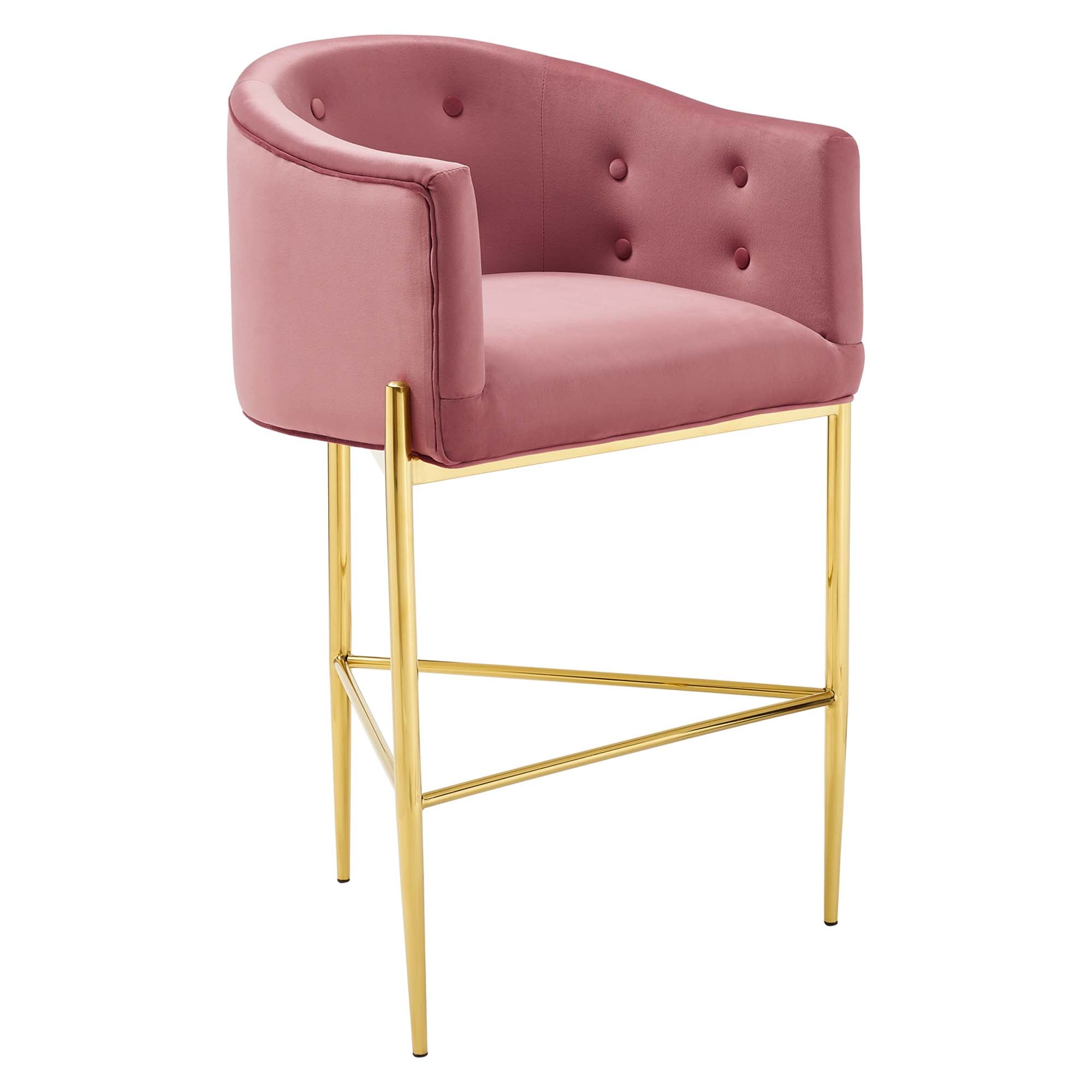 Savour Tufted Performance Velvet Bar Stool - EEI-3911-DUS