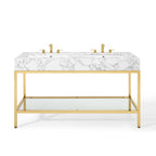 Kingsley Stainless Steel Bathroom Vanity